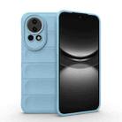 For Huawei nova 12 5G Magic Shield TPU + Flannel Phone Case(Light Blue) - 1