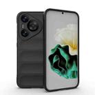 For Huawei Pura 70 Magic Shield TPU + Flannel Phone Case(Black) - 1