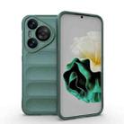 For Huawei Pura 70 Magic Shield TPU + Flannel Phone Case(Dark Green) - 1