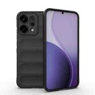 For Huawei nova 14 5G Magic Shield TPU + Flannel Phone Case(Black) - 1