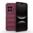 For Huawei nova 14 Ultra Magic Shield TPU + Flannel Phone Case(Wine Red) - 1