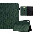 For Samsung Galaxy Tab A9 Rhombus TPU Smart Leather Tablet Case(Green) - 1