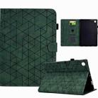 For Samsung Galaxy Tab A9+ Rhombus TPU Smart Leather Tablet Case(Green) - 1
