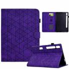 For Samsung Galaxy Tab S7 / S8 Rhombus TPU Smart Leather Tablet Case(Purple) - 1