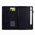 For Samsung Galaxy Tab S7 / S8 Rhombus TPU Smart Leather Tablet Case(Black) - 4