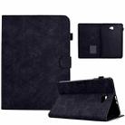 For Samsung Galaxy Tab A 10.1 T580 Rhombus TPU Smart Leather Tablet Case(Black) - 1