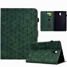 For Samsung Galaxy Tab A 10.5 T590 Rhombus TPU Smart Leather Tablet Case(Green) - 1