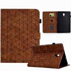 For Samsung Galaxy Tab A 10.5 T590 Rhombus TPU Smart Leather Tablet Case(Brown) - 1