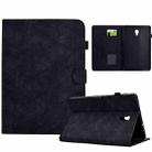 For Samsung Galaxy Tab A 10.5 T590 Rhombus TPU Smart Leather Tablet Case(Black) - 1