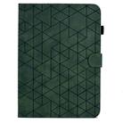 For Samsung Galaxy Tab S10 FE+ Rhombus TPU Smart Leather Tablet Case(Green) - 2