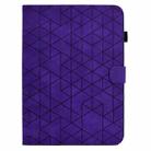 For Samsung Galaxy Tab S10 FE+ Rhombus TPU Smart Leather Tablet Case(Purple) - 2