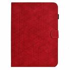 For Samsung Galaxy Tab S10 FE+ Rhombus TPU Smart Leather Tablet Case(Red) - 2