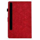 For Samsung Galaxy Tab S10 FE+ Rhombus TPU Smart Leather Tablet Case(Red) - 3