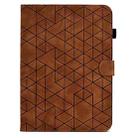 For Samsung Galaxy Tab S10 FE+ Rhombus TPU Smart Leather Tablet Case(Brown) - 2