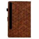 For Samsung Galaxy Tab S10 FE+ Rhombus TPU Smart Leather Tablet Case(Brown) - 3