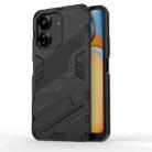 For Xiaomi Redmi 13C 5G / 4G Global Punk Armor 2 in 1 PC + TPU Phone Case with Holder(Black) - 1