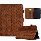 For Amazon Fire HD 8 2022/2020 Rhombus TPU Smart Leather Tablet Case(Brown) - 1