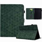 For Amazon Fire HD 10 2021 Rhombus TPU Smart Leather Tablet Case(Green) - 1