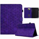 For Amazon Fire HD 10 2021 Rhombus TPU Smart Leather Tablet Case(Purple) - 1