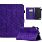 For Amazon Fire 7 Rhombus TPU Smart Leather Tablet Case(Purple) - 1