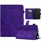 For Amazon Fire 7 2022 Rhombus TPU Smart Leather Tablet Case(Purple) - 1