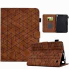 For Amazon Fire 7 2022 Rhombus TPU Smart Leather Tablet Case(Brown) - 1