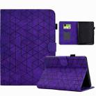 For Amazon Kindle Paperwhite 2021 Rhombus TPU Smart Leather Tablet Case(Purple) - 1