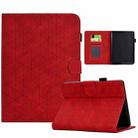 For Amazon Kindle Paperwhite 12th Gen 2024 Rhombus TPU Smart Leather Tablet Case(Red) - 1