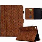 For iPad Air / Air 2 / 9.7 2017 / 2018 Rhombus TPU Smart Leather Tablet Case(Brown) - 1