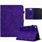 For iPad mini 5/4/32/1 Rhombus TPU Smart Leather Tablet Case(Purple) - 1