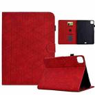 For iPad Pro 11 2020&2018 / Air 10.9 Rhombus TPU Smart Leather Tablet Case(Red) - 1