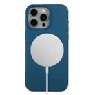 For iPhone 14 Pro Wheat MagSafe Magnetic Straw Material + TPU Phone Case(Blue) - 1