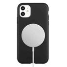 For iPhone 12 Wheat MagSafe Magnetic Straw Material + TPU Phone Case(Black) - 1