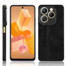 For Infinix Hot 40 4G / Hot 40 Pro 4G Cow Pattern Sewing Back Cover Phone Case(Black) - 1