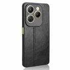 For Infinix Hot 40 4G / Hot 40 Pro 4G Cow Pattern Sewing Back Cover Phone Case(Black) - 3