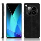For Infinix Zero 40 4G Cow Pattern Sewing Back Cover Phone Case(Black) - 1