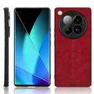 For Infinix Zero 40 4G Cow Pattern Sewing Back Cover Phone Case(Red) - 1