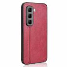 For Infinix Hot 50 Pro 4G Cow Pattern Sewing Back Cover Phone Case(Red) - 3