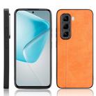 For Infinix Hot 50 Pro+ 4G Cow Pattern Sewing Back Cover Phone Case(Orange) - 1