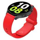 18mm Universal Solid Color Reverse Buckle Silicone Watch Band(Red) - 1