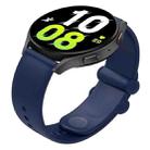 18mm Universal Solid Color Reverse Buckle Silicone Watch Band(Dark Blue) - 1