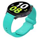 18mm Universal Solid Color Reverse Buckle Silicone Watch Band(Teal) - 1