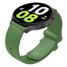 18mm Universal Solid Color Reverse Buckle Silicone Watch Band(Green) - 1