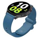 18mm Universal Solid Color Reverse Buckle Silicone Watch Band(Blue) - 1