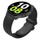 20mm Universal Solid Color Reverse Buckle Silicone Watch Band(Black) - 1