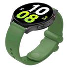 20mm Universal Solid Color Reverse Buckle Silicone Watch Band(Green) - 1