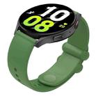 22mm Universal Solid Color Reverse Buckle Silicone Watch Band(Green) - 1