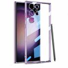 For Samsung Galaxy S24 GKK Plating Transparent TPU Phone Case, Without pen(Purple) - 1