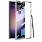 For Samsung Galaxy S24 GKK Plating Transparent TPU Phone Case, Without pen(Silver) - 1