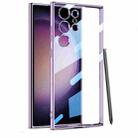 For Samsung Galaxy S24 Ultra GKK Plating Transparent TPU Phone Case, Without pen(Purple) - 1